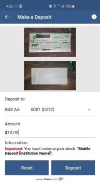 Make a deposit